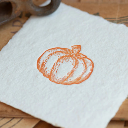 Pumpkin Handmade Paper Letterpress · Oblation Papers & Press