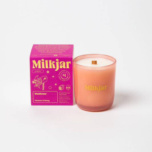 Wallflower (Tobacco & Peony) Coconut Soy Candle · Milk Jar Candle Co.
