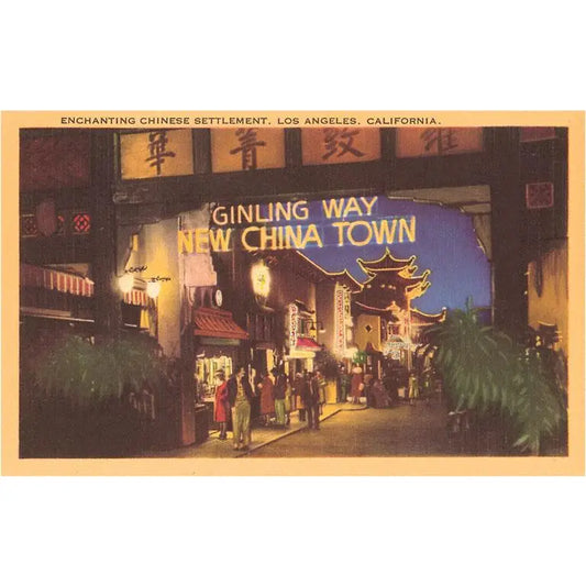 Gin Ling Way New Chinatown  · Vintage Image Postcard