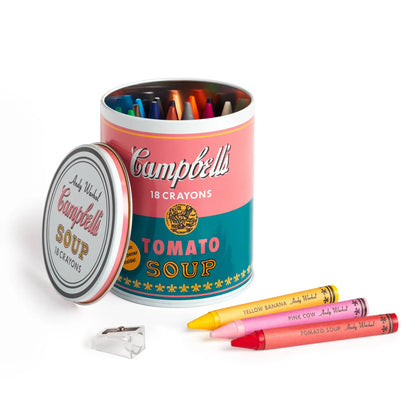 Andy Warhol Soup Can Crayons + Sharpener