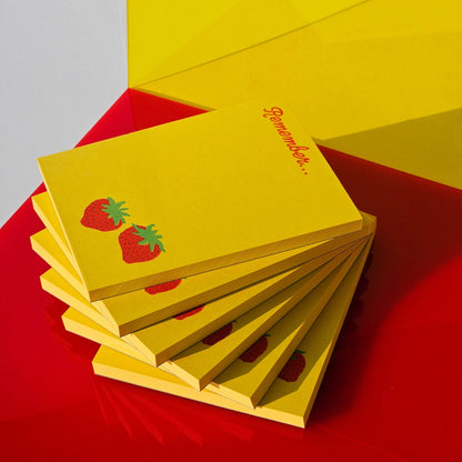 Remember Strawberry Risograph Notepad · Bromstad Printing Co.