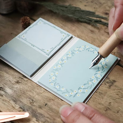 Chamomile Letterpress Book-Style Sticky Notes・Keibunsha & meriBUN