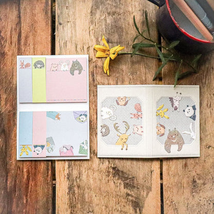 Hyokkori Animals Book-Style Sticky Notes・Keibunsha & meriBUN