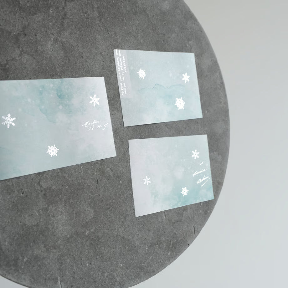 Snowflake Foil-Stamped Roll Memo · Yohaku
