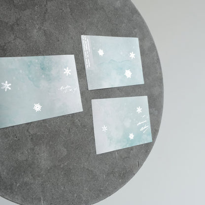Snowflake Foil-Stamped Roll Memo · Yohaku