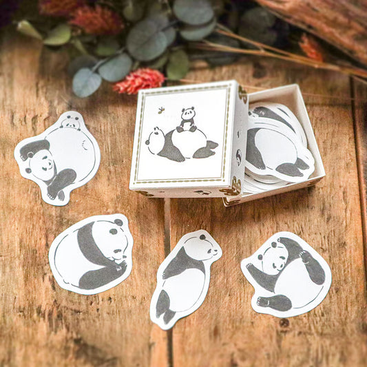Panda Letterpress Corner Box Memo Papers・Keibunsha & meriBUN