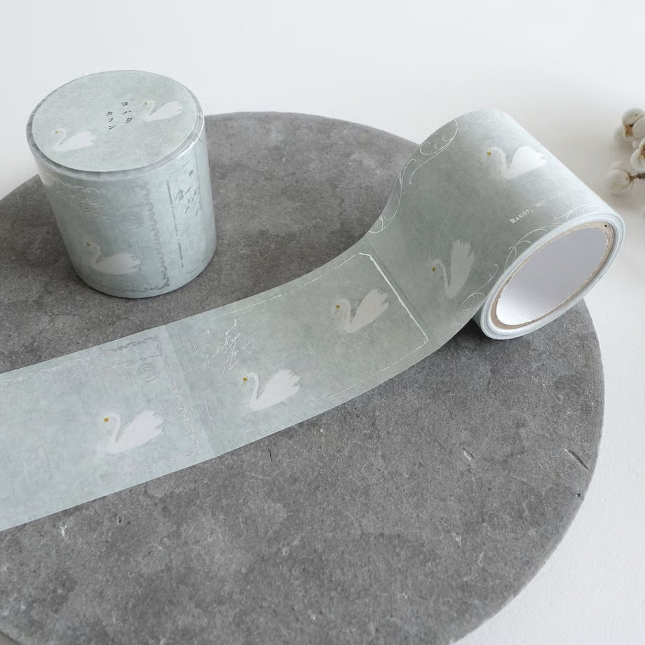 Canon Swans Foil-Stamped Roll Memo · Yohaku