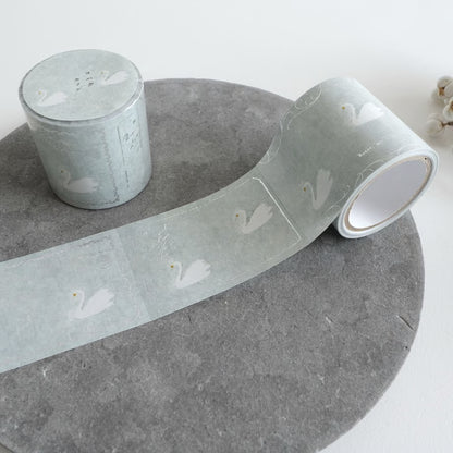 Canon Swans Foil-Stamped Roll Memo · Yohaku
