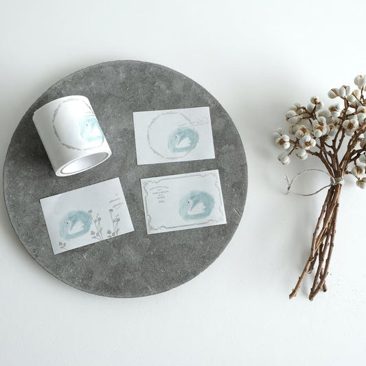 Swan Foil-Stamped Roll Memo · Yohaku