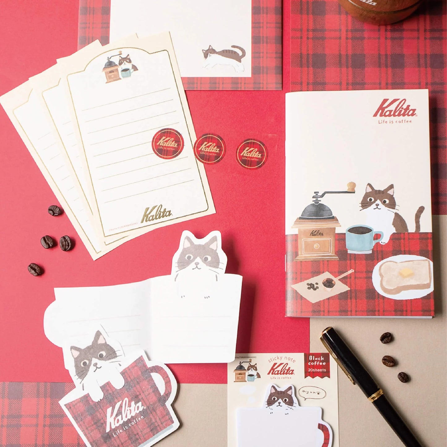 Black Coffee Kalita Foil Stamp Mini Letter Set · Furukawashiko