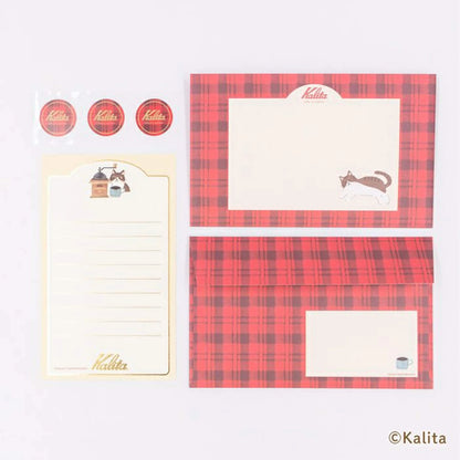 Black Coffee Kalita Foil Stamp Mini Letter Set · Furukawashiko