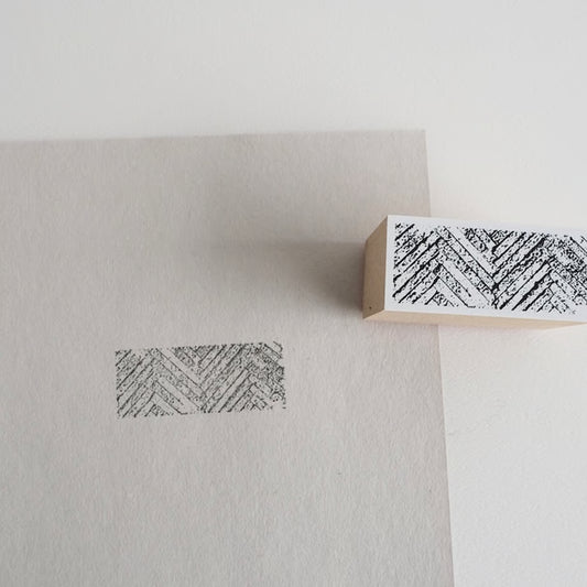 Herringbone Rubber Stamp · Yohaku