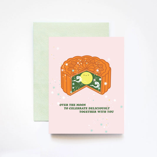 Mooncake Mid Autumn Festival Holiday Card / Ilootpaperie