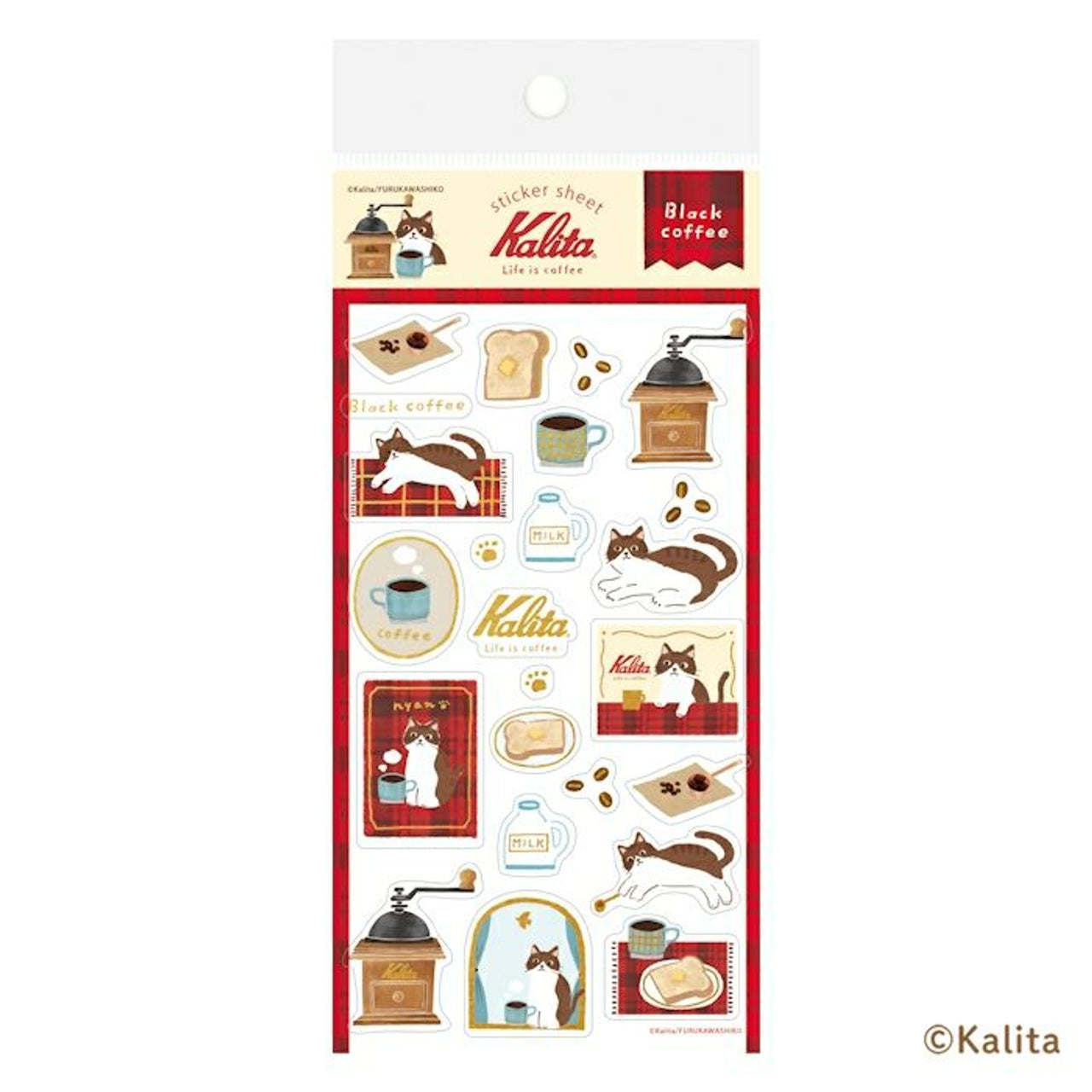 Black Coffee Kalita Foil Sticker Sheet · Furukawashiko