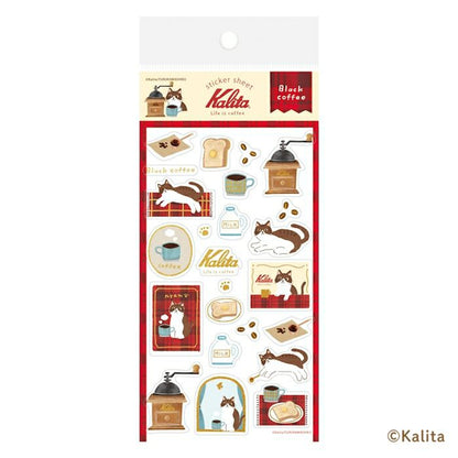 Black Coffee Kalita Foil Sticker Sheet · Furukawashiko