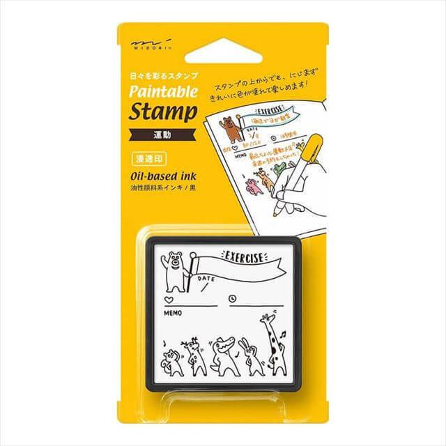 Exercise Tracker Pre-inked Paintable Stamp · Midori