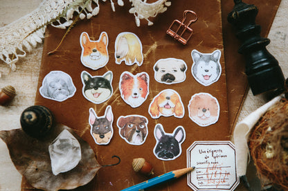 Dogs Party Flake Sticker Pack · OURS Studio