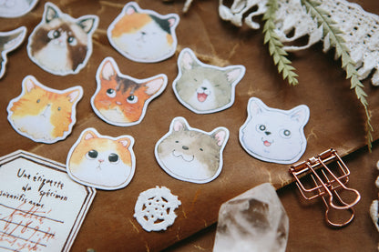 Cats Party Flake Sticker Pack  · OURS Studio