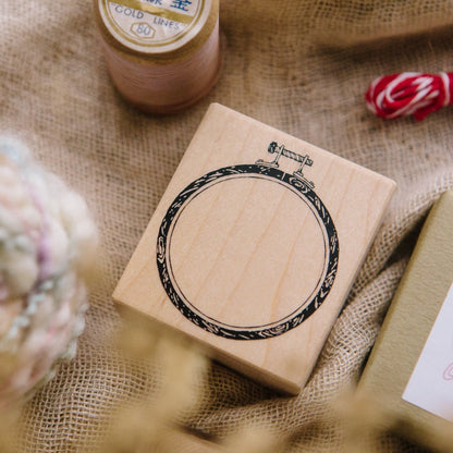 Circle Embroidery Hoop Rubber Stamp · OURS Studio