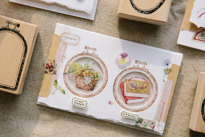 Circle Embroidery Hoop Rubber Stamp · OURS Studio