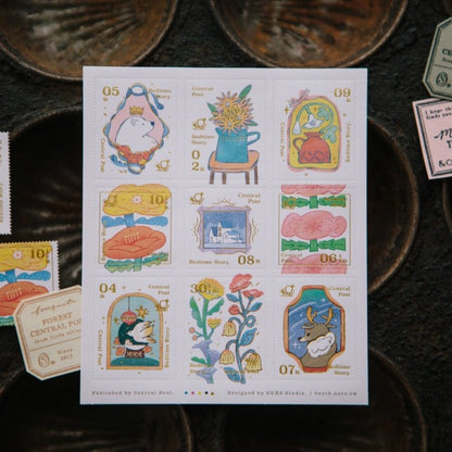 Bedtime Story Stamp Sticker Sheet · OURS Studio