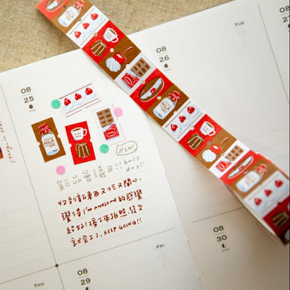 Afternoon Tea Time Label Sticker Roll · OURS Studio