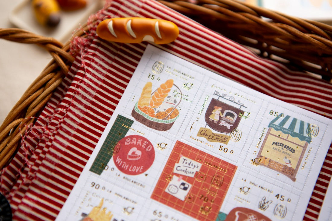 Bakery Cheers Stamp Sticker Sheet · OURS Studio