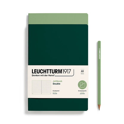 Sage & Forest Green A6 Dotted Jottbook Notebooks · Leuchtturm1917