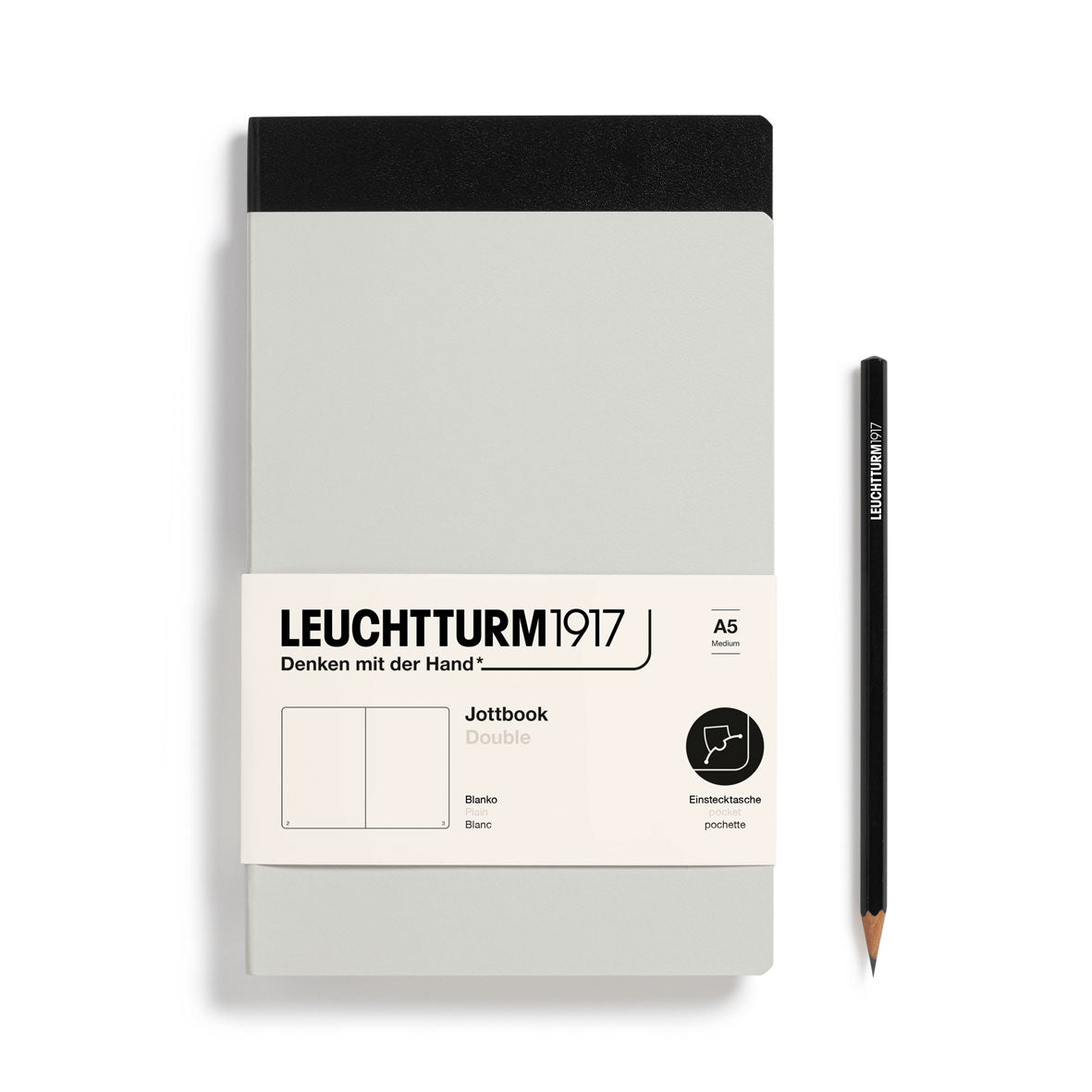 Light Grey & Black A6 Dotted Jottbook Notebooks · Leuchtturm1917