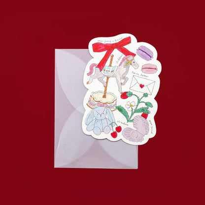 Go Back 3 Greeting Card · kawi