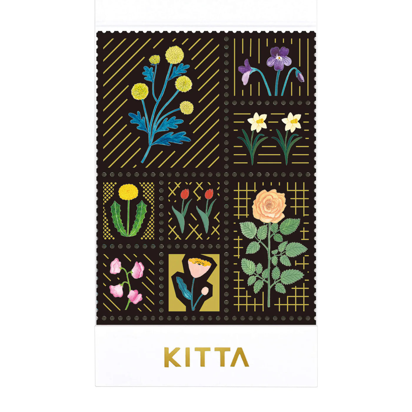 KITTA Stamp Washi Tape - Flower · King Jim
