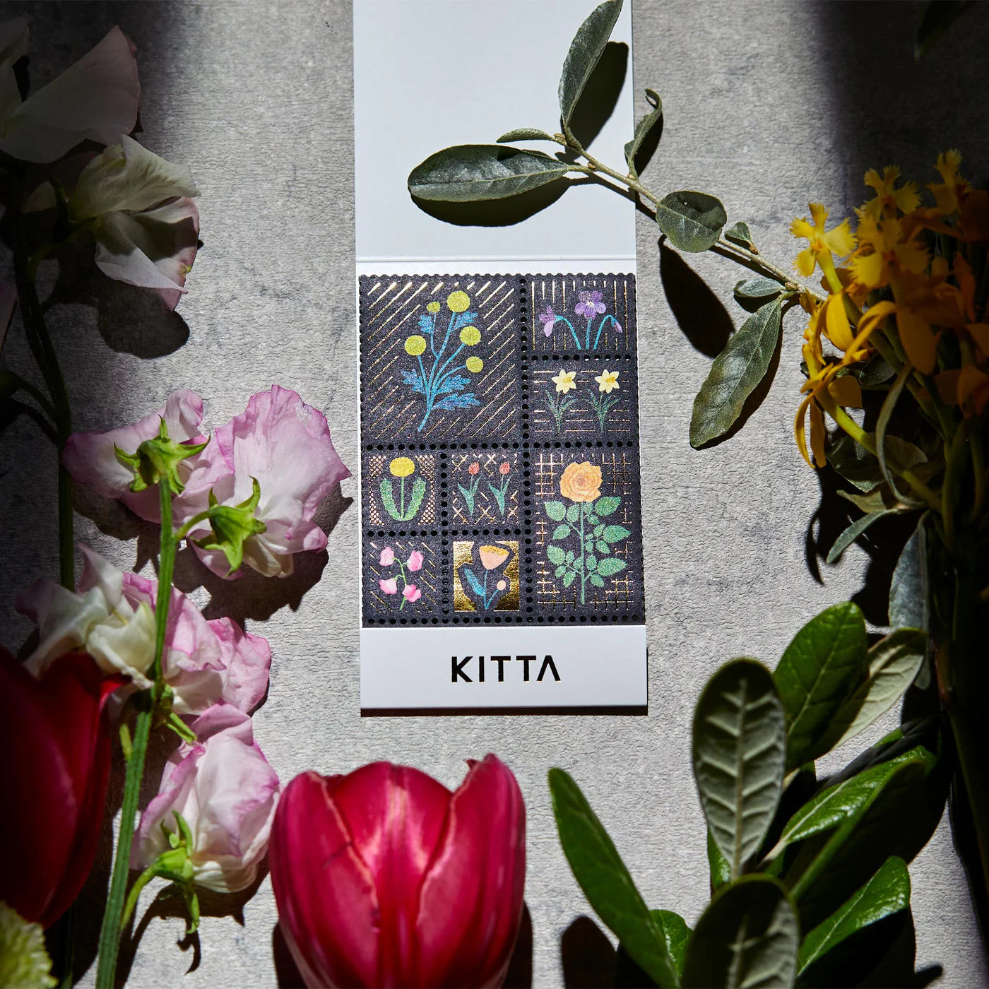 KITTA Stamp Washi Tape - Flower · King Jim
