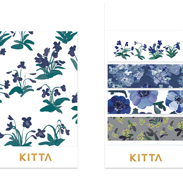 KITTA Washi Tape - Painted Flowers · King Jim