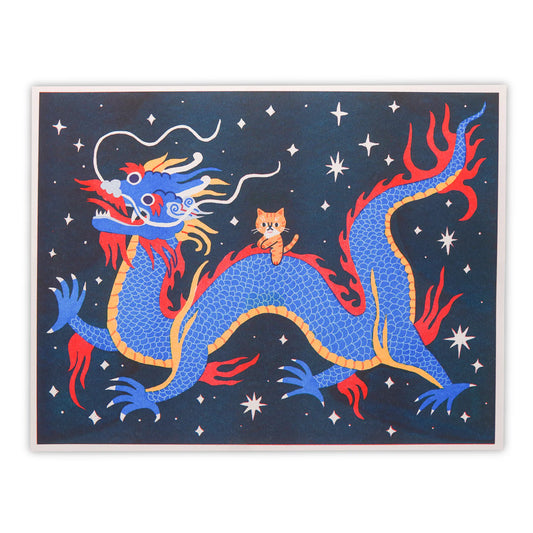 Dragon Risograph Print