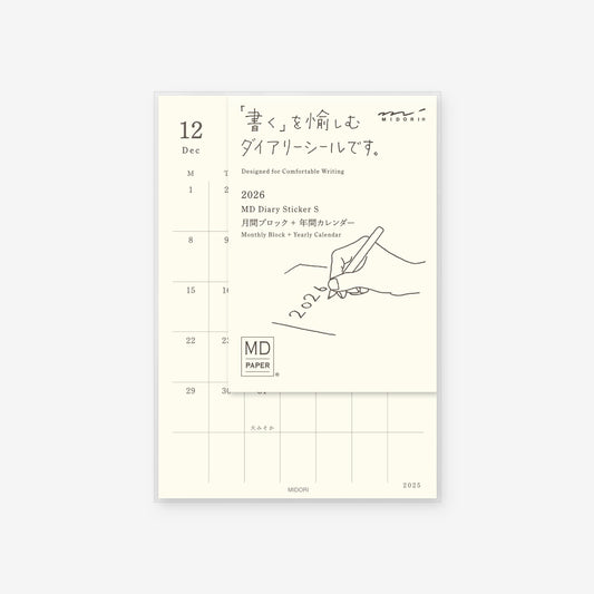 monthly sticker calendar 2026 midori md 