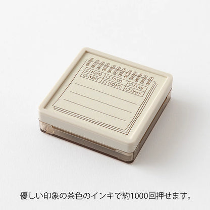 Memo Soft Color Pre-Inked Paintable Stamp · Midori