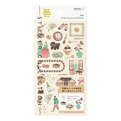 South Korea Motifs Sticker Sheet · Midori