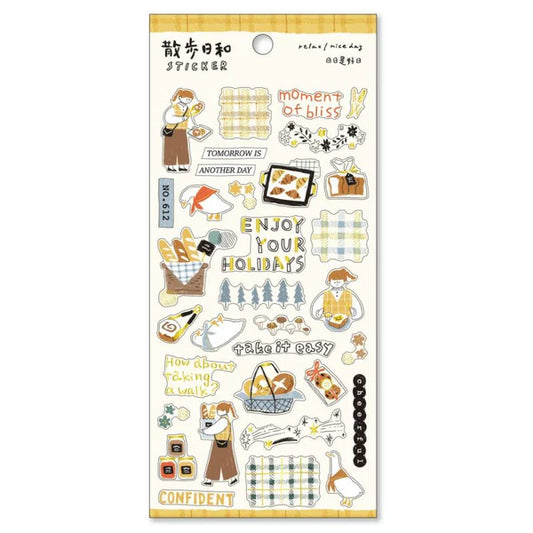 Going to the Bakery Perfect Day for a Walk Series Sticker Sheet · Mind Wave