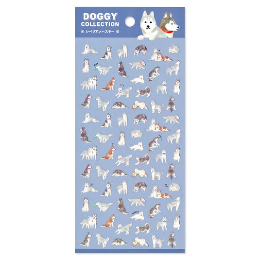 Siberian Husky Doggy Collection Series Sticker Sheet · Mind Wave