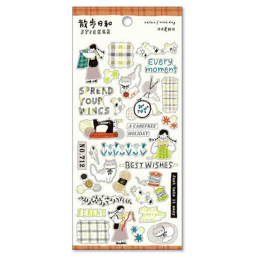 Going to the Craft Store Perfect Day for a Walk Series Sticker Sheet · Mind Wave