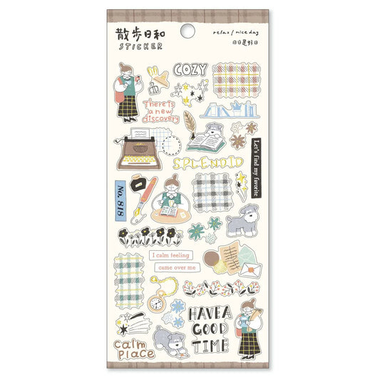 Going to the Stationery Store Perfect Day for a Walk Series Sticker Sheet · Mind Wave