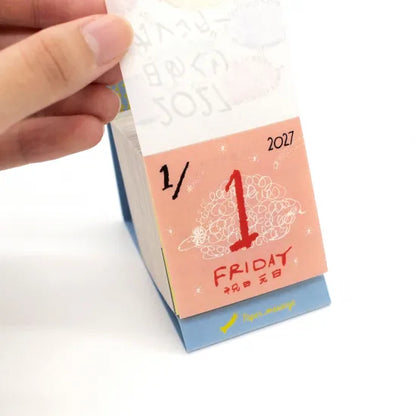 2027 Paper Message Daily Calendar《Mini Size》
