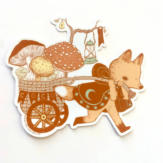 Mushroom Forager Sticker · Marika Paz Illustration