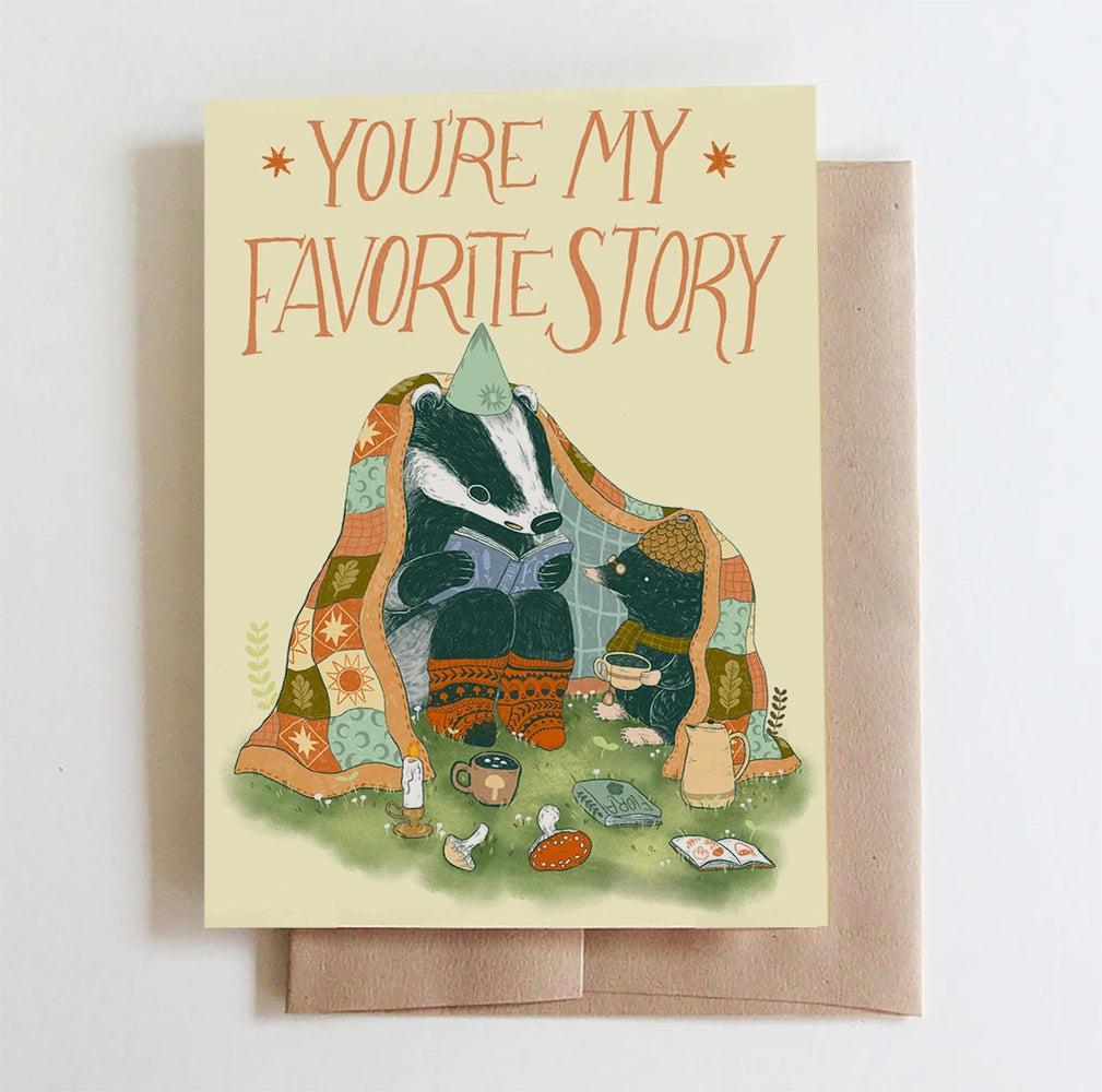 You're My Favorite Story Card · Marika Paz Illustration