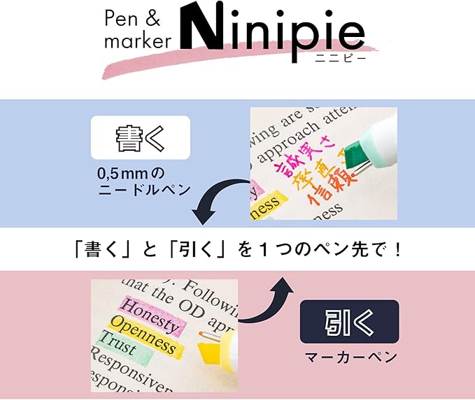 Ninipie Dual Tip Highlighter 3-Piece Set · sun-star