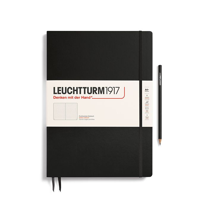 Leuchtturm1917 A4 Master Slim Dotted Hardcover - Black