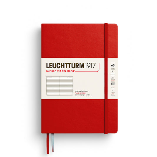 Cherry Red A5 Ruled Hardcover Notebook · Leuchtturm1917