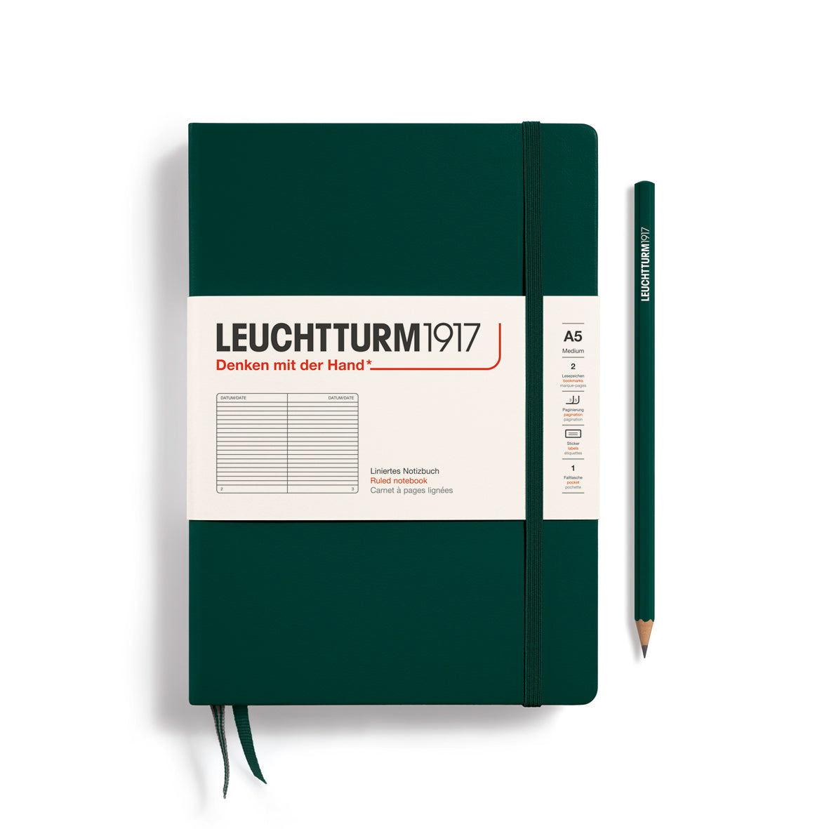 Forest Green A5 Ruled Hardcover Notebook · Leuchtturm1917