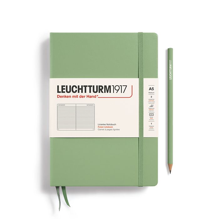Sage A5 Ruled Hardcover Notebook · Leuchtturm1917