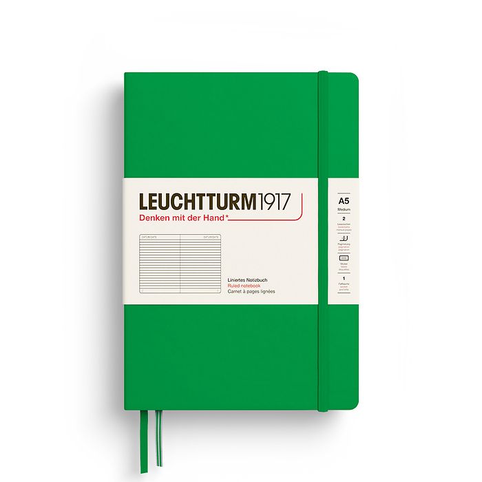 Leuchtturm1917 A5 Ruled Hardcover - Spring Leaf